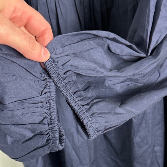 Old Navy Blue Smocked Maxi Dress Womens Sz XL Cotton Form 2024 Pockets‎ Long NEW - Picture 8 of 16